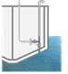 Level measurements for the control of draught, trim and list