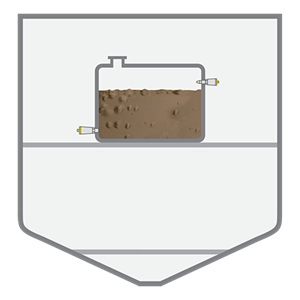 Level measurement in tanks with grey or black water