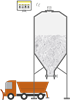 Level measurement in the road salt silo