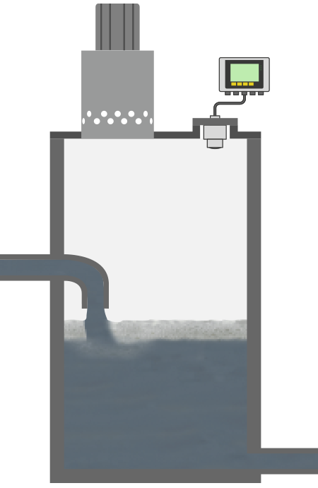 Füllstandmessung im Vakuumbehälter