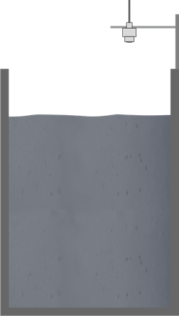 Flow equalisation basin Water level measurement