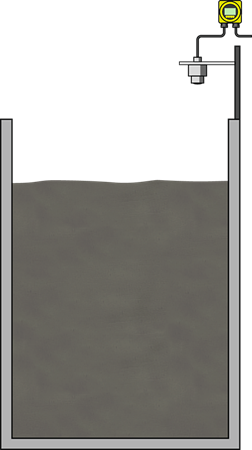 Level measurement in a sludge concentration tank