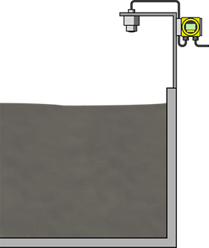 Level measurement in the sludge storage tank