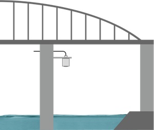 Mesure de hauteur d'eau dans la rivière