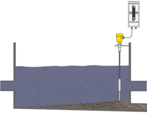 Point level detection in a grit trap