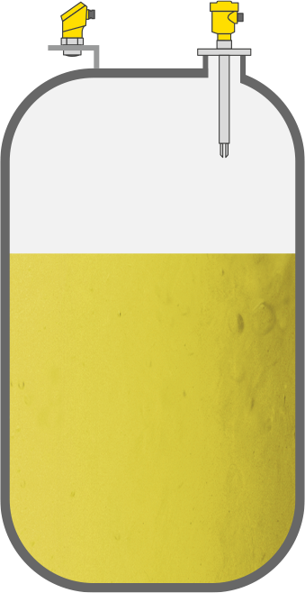 Level measurement and point level detection in the chemical tank