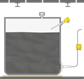 Level measurement and point level detection in grey and black water tanks