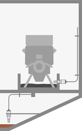 Détection de niveau pour surveillance des cales et des fuites