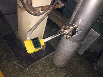 Der Vibrationsgrenzschalter VEGASWING 66 arbeitet zuverlässig und trotzt den schwierigen Umgebungsbedingungen im Wärmekraftwerk.