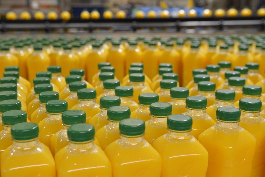 Copella Juice right before the labeling process.