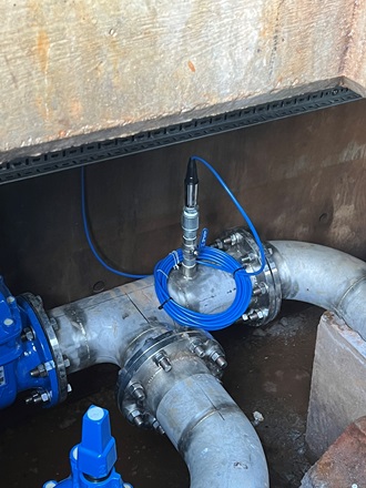 vegabar 28 pressure transmitter for burst pipe detection in wastewater applications