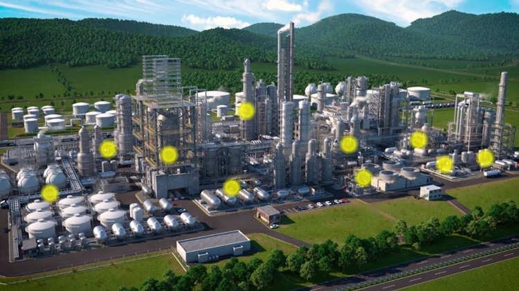 Petrochemical plant oil and gas
