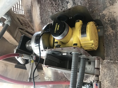 Radiometric FiberTrac 31mounted on a cyclone vessel in a cement plant