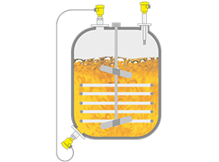 Heating coils:  Electronic differential pressure measurement with VEGABAR 83 for level measurement