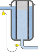 Druckmessung in der Rohrleitung eines Filtersystems