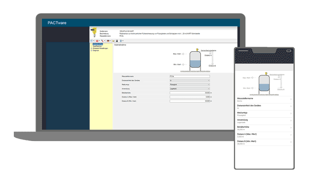 Picture DTM-Collection and VEGA Tools App - VEGAPULS 6X