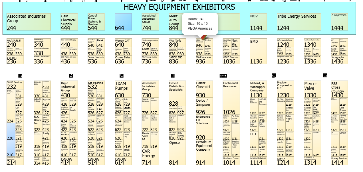 Oklahoma Oil & Natural Gas Expo Floor Map