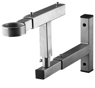 Wall bracket with rotary T-adapter