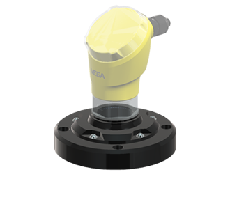 Alignment device for vessel wall mounting for radar sensors with 1½" thread