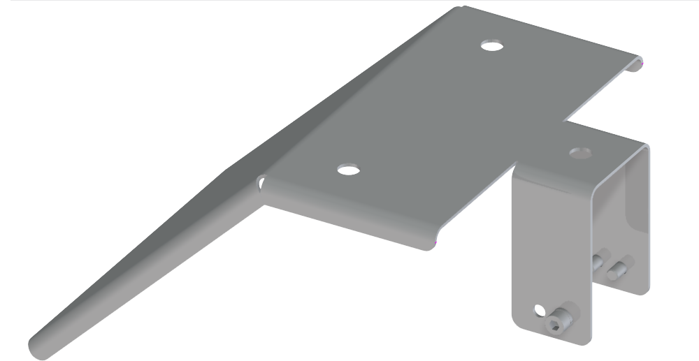 Mounting bracket with 45° reflector