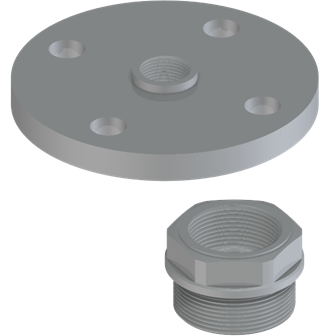 Flange and threaded adapter suitable for VEGAPULS 64 and VEGAPULS 6X