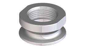 Hygienic adapter for G1" sealing with O-ring