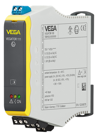 VEGATOR 111 - 单通道信号处理仪表，符合NAMUR(IEC 60947-5-6) ，用于限位检测