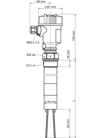 VEGAWAVE S61 - Vibrating level switch for granular bulk solids
