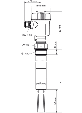 VEGAWAVE S61 - Vibrationsgrenzschalter für granulierte Schüttgüter
