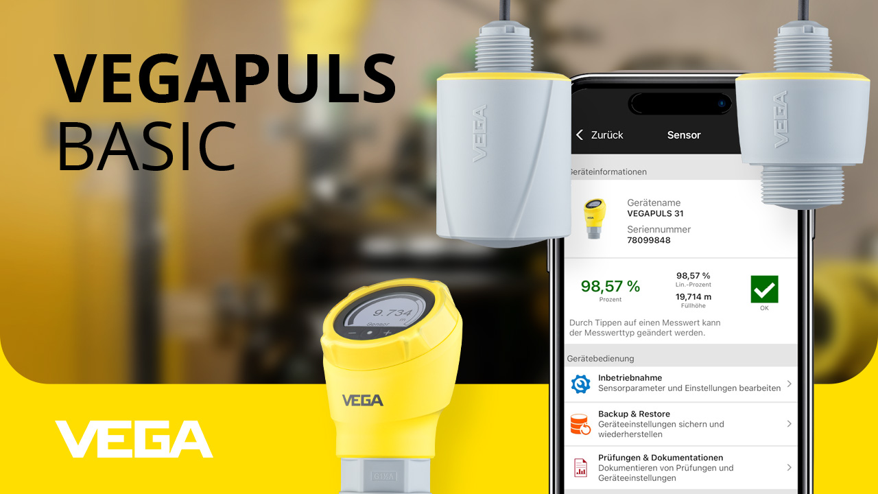 Inbetriebnahme mit VEGA Tools App