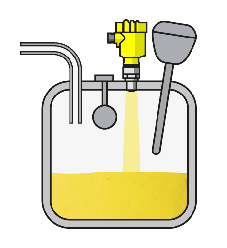 Small process fittings make 80 GHz sensors effective on small tanks.